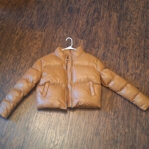 Double Zero Tan Puffer Jacket
